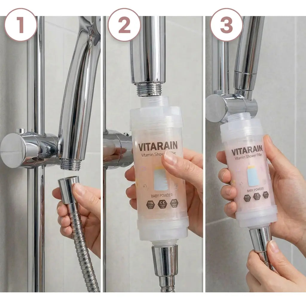 VITARAIN Korean Vitamin C Shower Filter | Baby Powder
